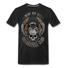 Charger l'image dans la galerie, Homme T-Shirt Tête de mort crâne skull motorcycle club ride or die aigle - noir