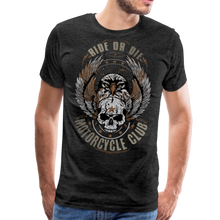 Charger l'image dans la galerie, Homme T-Shirt Tête de mort crâne skull motorcycle club ride or die aigle - charbon