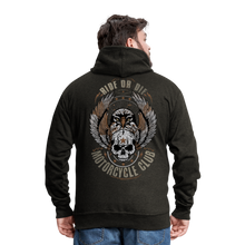 Charger l'image dans la galerie, Homme Sweatshirt zippé Tête de mort crâne skull motorcycle club ride or die aigle - charbon