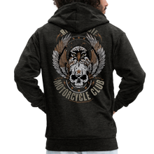 Charger l'image dans la galerie, Homme Sweatshirt zippé Tête de mort crâne skull motorcycle club ride or die aigle - charbon