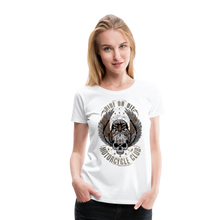 Charger l'image dans la galerie, Femme T-Shirt Tête de mort crâne skull motorcycle club ride or die aigle - blanc