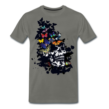 Charger l'image dans la galerie, Homme T-Shirt skull Tête de mort crâne papillons ailes fanciful - asphalte