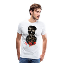 Charger l'image dans la galerie, Homme T-Shirt hipster skull Tête de mort crâne à barbe et moustache contumacious - blanc