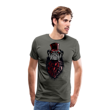 Charger l'image dans la galerie, Homme T-Shirt hipster chien à barbe et chapeau bulldog - asphalte