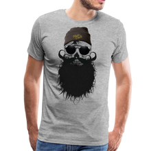 Charger l'image dans la galerie, Homme T-Shirt hipster skull crâne Tête de mort à barbe et moustache fancy beanie - gris chiné