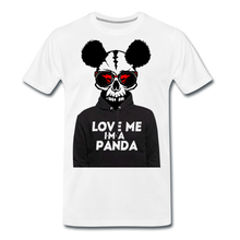 Charger l'image dans la galerie, Homme T-Shirt Tête de mort crâne hipster skull love me panda 2 - blanc