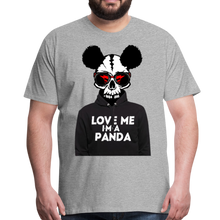 Charger l'image dans la galerie, Homme T-Shirt Tête de mort crâne hipster skull love me panda 2 - gris chiné