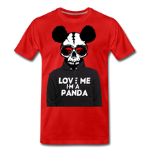 Charger l'image dans la galerie, Homme T-Shirt Tête de mort crâne hipster skull love me panda 2 - rouge