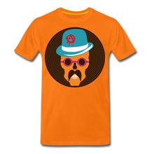 Charger l'image dans la galerie, Homme T-Shirt hipster skull Tête de mort crâne à moustache whimsical - orange