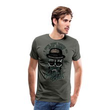 Charger l'image dans la galerie, Homme T-Shirt Tête de mort hipster skull crâne barbu et moustachu going through - asphalte
