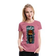 Charger l'image dans la galerie, Femme T-Shirt hipster skull Tête de mort barbe crâne barbu chapeau melon lunettes de soleil - mauve