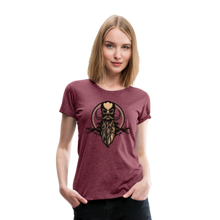 Charger l'image dans la galerie, Femme T-Shirt Tête de mort crâne hipster skull barbu moustachu dragon tribal barbe cercle - rouge bordeaux chiné