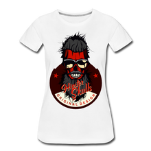 Charger l'image dans la galerie, Femme T-Shirt Tête de mort hipster skull crâne barbe et barbu lunette de star - blanc