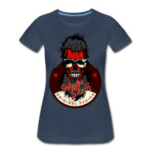Charger l'image dans la galerie, Femme T-Shirt Tête de mort hipster skull crâne barbe et barbu lunette de star - bleu marine