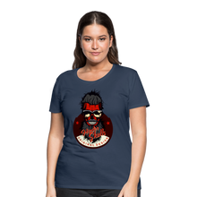 Charger l'image dans la galerie, Femme T-Shirt Tête de mort hipster skull crâne barbe et barbu lunette de star - bleu marine
