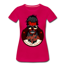 Charger l'image dans la galerie, Femme T-Shirt Tête de mort hipster skull crâne barbe et barbu lunette de star - rubis