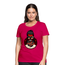 Charger l'image dans la galerie, Femme T-Shirt Tête de mort hipster skull crâne barbe et barbu lunette de star - rubis