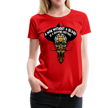 Charger l'image dans la galerie, Femme T-Shirt Tête de mort mexicaine hipster skull crâne barbe shaving mistake - rouge