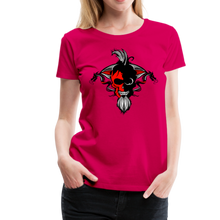 Charger l'image dans la galerie, Femme T-Shirt Tête de mort crâne hipster skull barbe dragon tribal punk - rubis