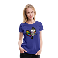 Charger l'image dans la galerie, Femme T-Shirt Tête de mort crâne hipster skull moustache pipe smokers - bleu roi