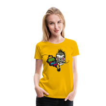 Charger l'image dans la galerie, Femme T-Shirt Tête de mort crâne hipster skull moustache pipe smokers - jaune soleil