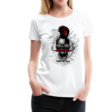 Charger l'image dans la galerie, Femme T-Shirt Tête de mort hipster skull crâne moustache punk ultra - blanc