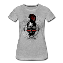 Charger l'image dans la galerie, Femme T-Shirt Tête de mort hipster skull crâne moustache punk ultra - gris chiné