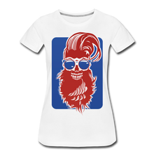 Charger l'image dans la galerie, Femme T-Shirt Tête de mort hipster skull crâne barbe hairstyle - blanc