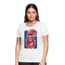 Charger l'image dans la galerie, Femme T-Shirt Tête de mort hipster skull crâne barbe hairstyle - blanc