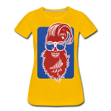 Charger l'image dans la galerie, Femme T-Shirt Tête de mort hipster skull crâne barbe hairstyle - jaune soleil