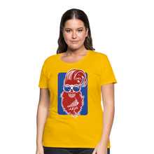 Charger l'image dans la galerie, Femme T-Shirt Tête de mort hipster skull crâne barbe hairstyle - jaune soleil