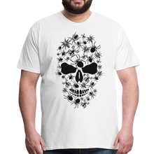 Charger l'image dans la galerie, Homme T-Shirt Tête de mort skull crâne former d'araignées - blanc