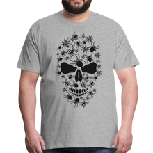 Charger l'image dans la galerie, Homme T-Shirt Tête de mort skull crâne former d'araignées - gris chiné