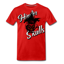 Charger l'image dans la galerie, Homme T-Shirt hipster skull crâne de diable Tête de mort moustachu dragon tribal daemon - rouge