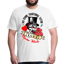 Charger l'image dans la galerie, Homme T-Shirt hipster skull old school tattoo crâne Tête de mort love - blanc