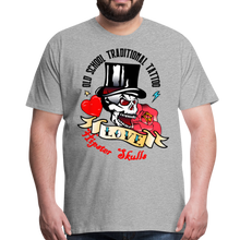 Charger l'image dans la galerie, Homme T-Shirt hipster skull old school tattoo crâne Tête de mort love - gris chiné