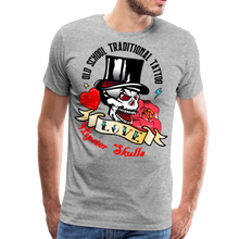 Charger l'image dans la galerie, Homme T-Shirt hipster skull old school tattoo crâne Tête de mort love - gris chiné