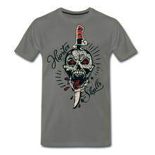 Charger l'image dans la galerie, Homme T-Shirt Tête de mor hipster skull crâne old school dague - asphalte