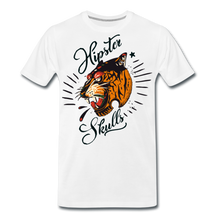 Charger l'image dans la galerie, Homme T-Shirt hipster skulls tigre old school tatoo signature - blanc