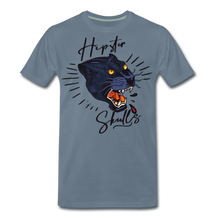 Charger l'image dans la galerie, Homme T-Shirt hipster skulls panthère old school tatoo blood - gris bleu