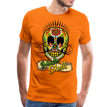 Charger l'image dans la galerie, Homme T-Shirt tete de mort mexicaine hipster skull crane mexican banderole moustache sweet - orange