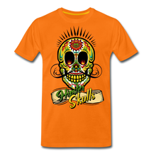 Charger l'image dans la galerie, Homme T-Shirt tete de mort mexicaine hipster skull crane mexican banderole moustache sweet - orange
