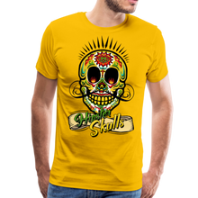 Charger l'image dans la galerie, Homme T-Shirt tete de mort mexicaine hipster skull crane mexican banderole moustache sweet - jaune soleil