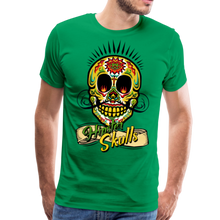 Charger l'image dans la galerie, Homme T-Shirt tete de mort mexicaine hipster skull crane mexican banderole moustache sweet - vert