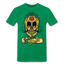 Charger l'image dans la galerie, Homme T-Shirt tete de mort mexicaine hipster skull crane mexican banderole moustache sweet - vert