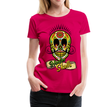 Charger l'image dans la galerie, Femme T-Shirt tete de mort mexicaine hipster skull crane mexican banderole moustache sweet - rubis