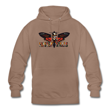 Charger l'image dans la galerie, Sweat-shirt à capuche unisexe old school hipster skulls crane tete de mort tattoo line - moka
