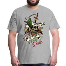 Charger l'image dans la galerie, Homme T-Shirt tete de mort old school tattoo serpent born chance die too - gris chiné