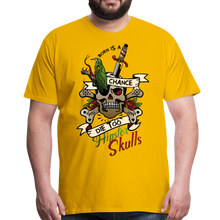Charger l'image dans la galerie, Homme T-Shirt tete de mort old school tattoo serpent born chance die too - jaune soleil