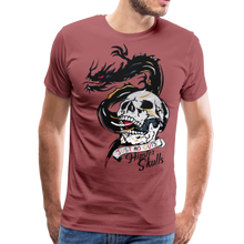 Charger l'image dans la galerie, Homme T-Shirt dragon tribal tete de mort crane hipster skulls juste no guts - bordeaux délavé